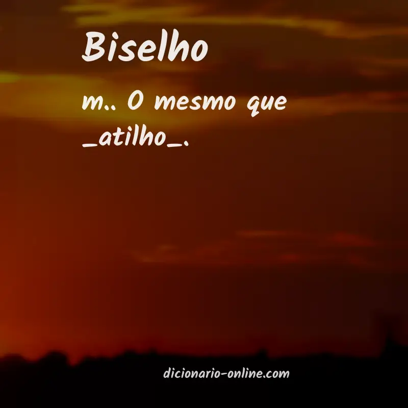 Significado de biselho