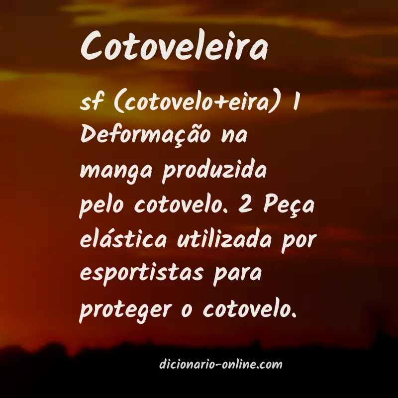 Significado de cotoveleira