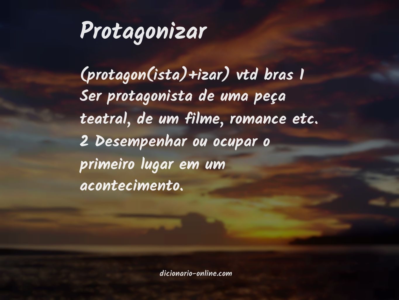 Significado de protagonizar