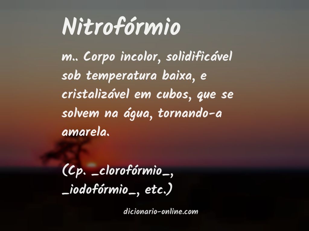 Significado de nitrofórmio