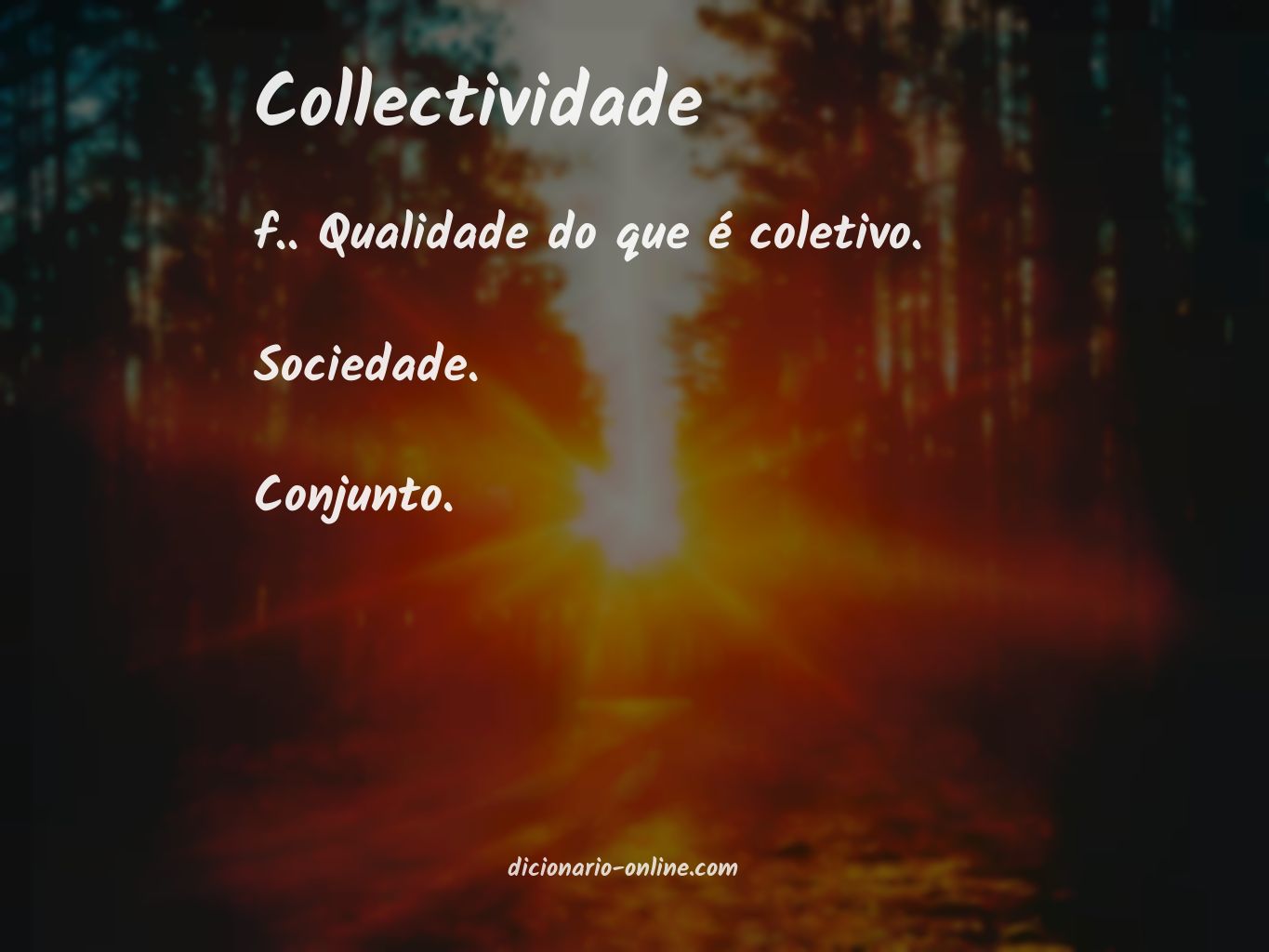 Significado de collectividade