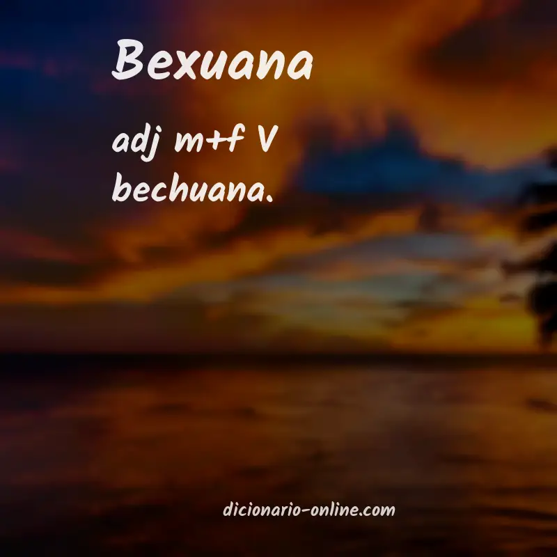Significado de bexuana