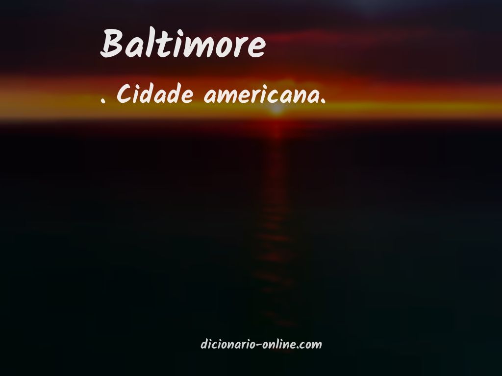 Significado de baltimore