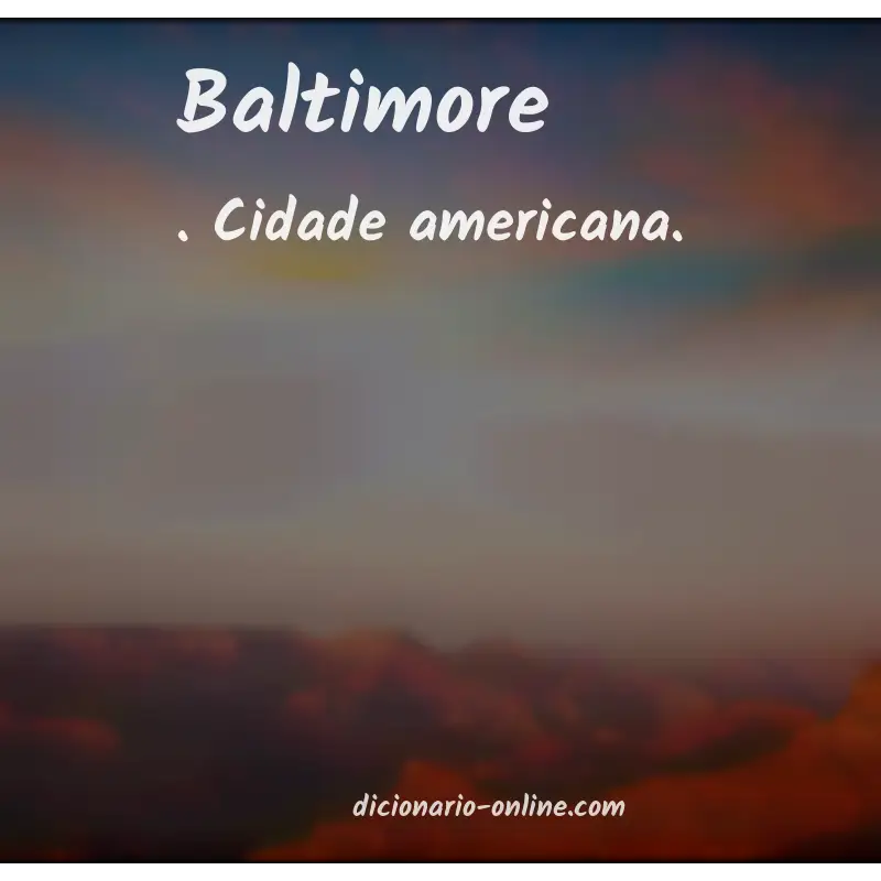 Significado de baltimore