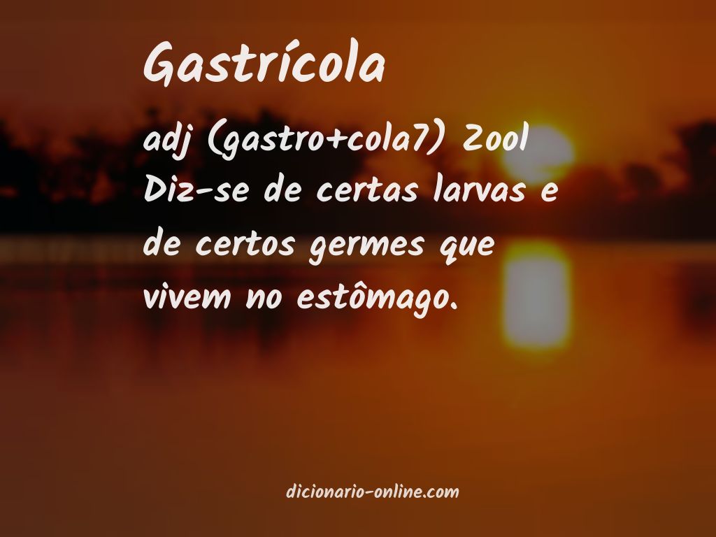 Significado de gastrícola