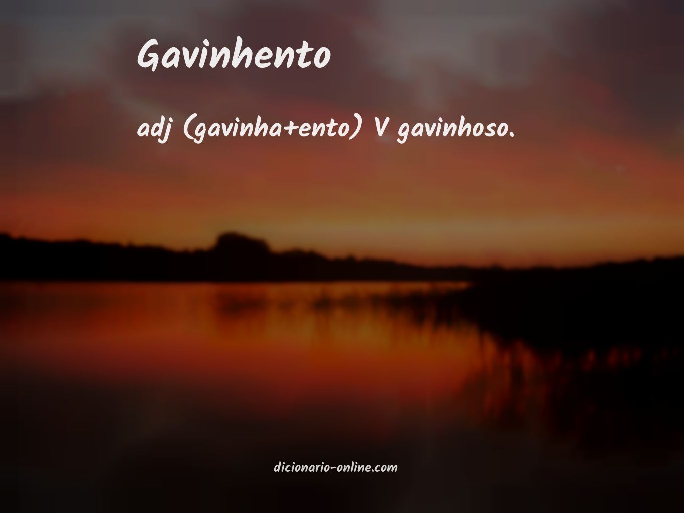 Significado de gavinhento
