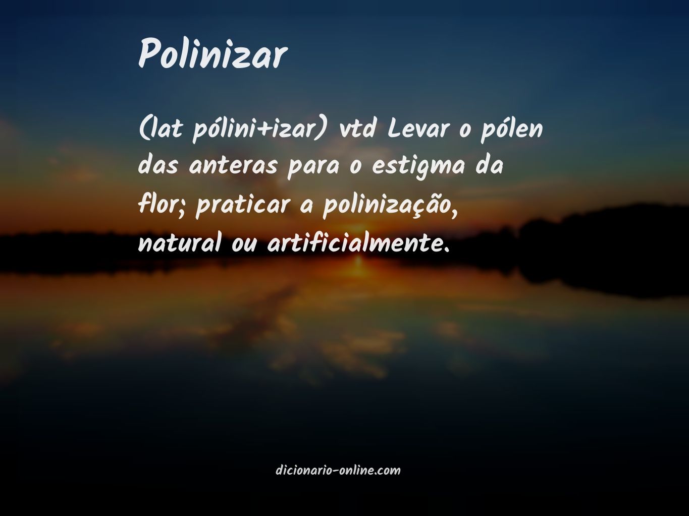 Significado de polinizar