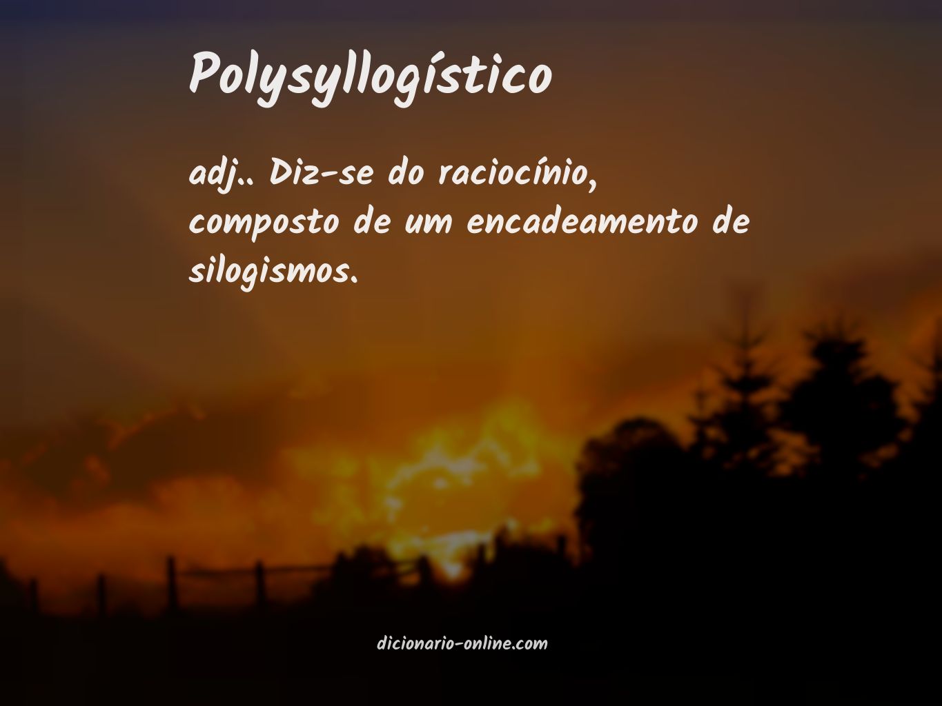 Significado de polysyllogístico