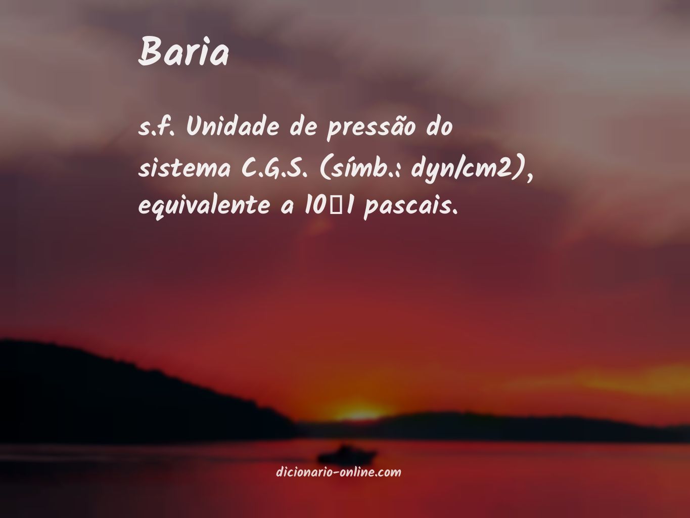 Significado de baria