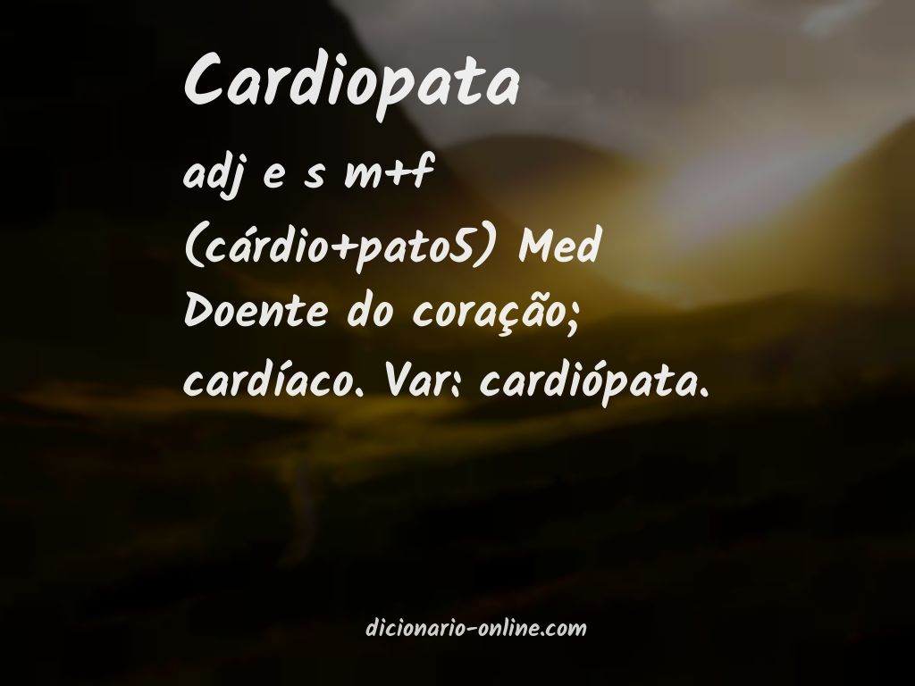 Significado de cardiopata