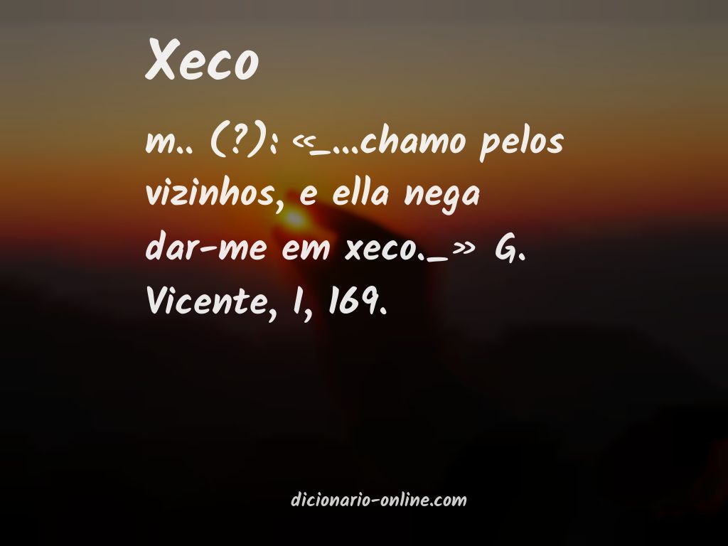 Significado de xeco