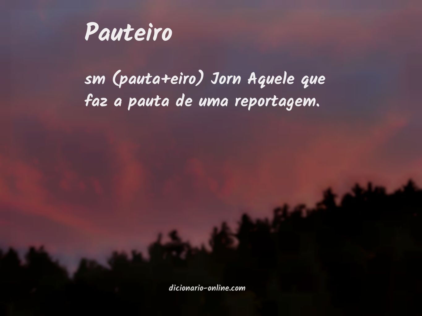 Significado de pauteiro