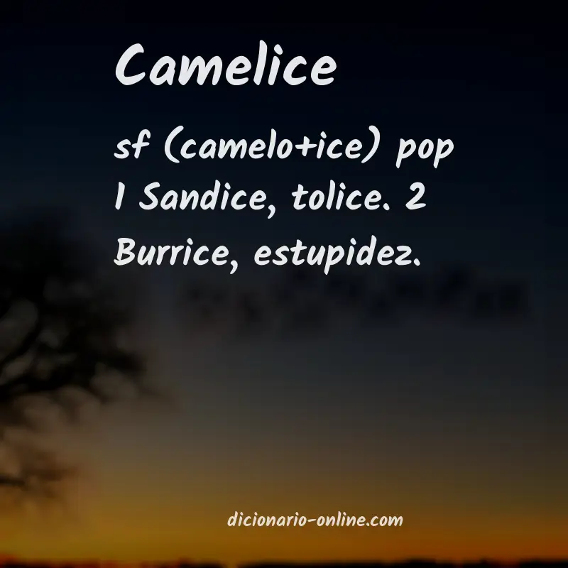 Significado de camelice