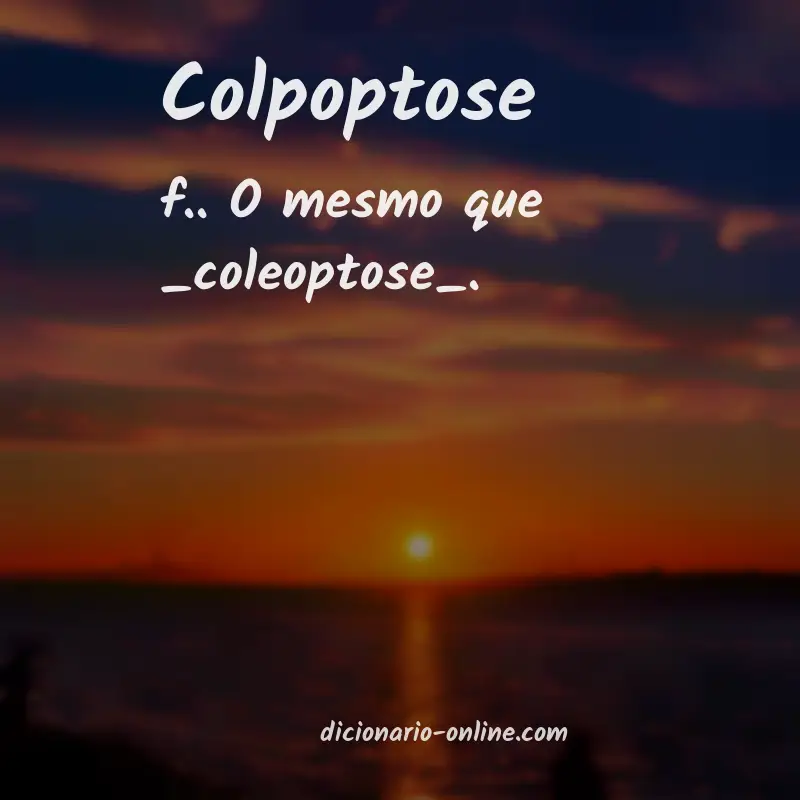 Significado de colpoptose