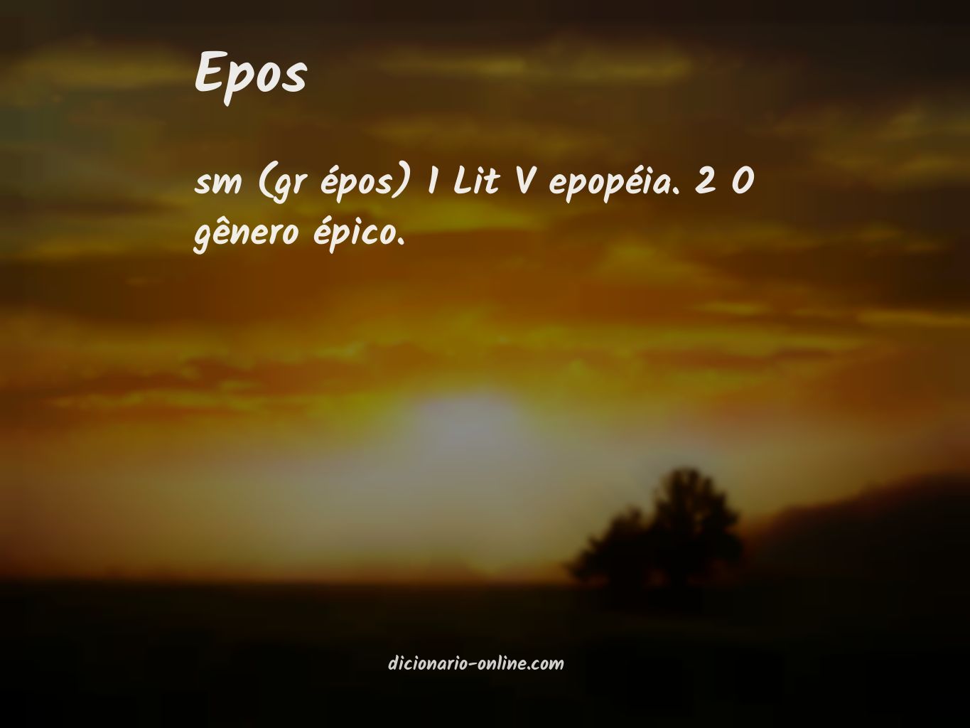 Significado de epos