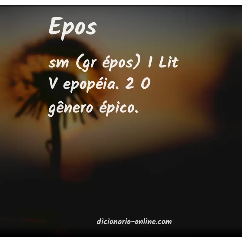 Significado de epos