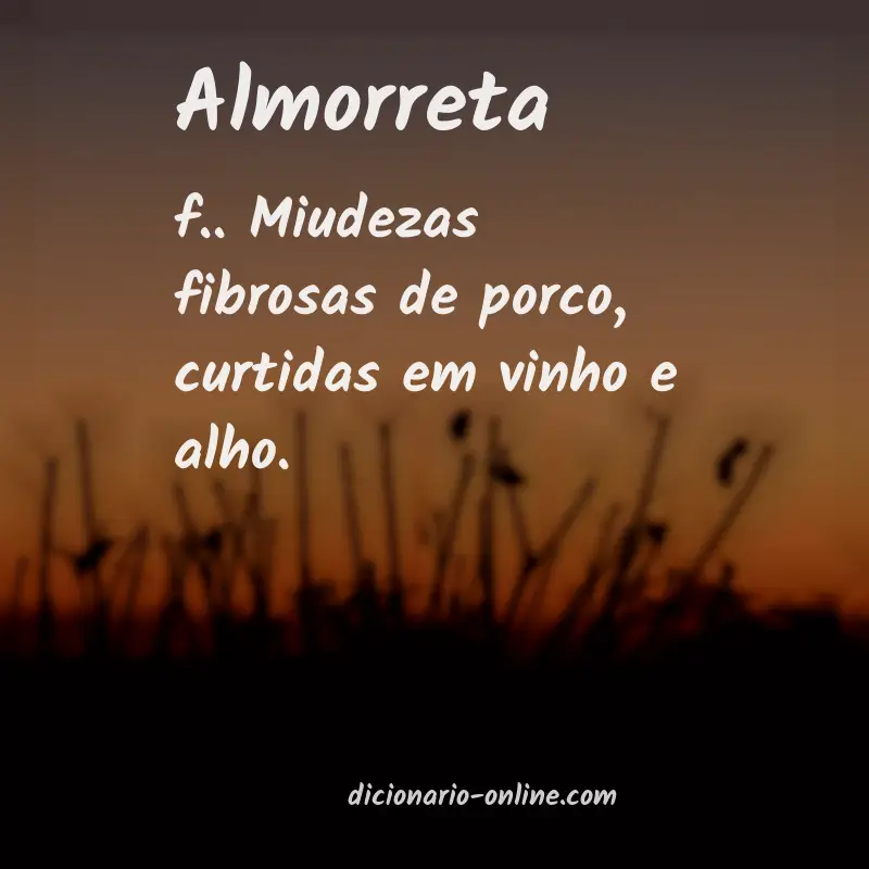 Significado de almorreta