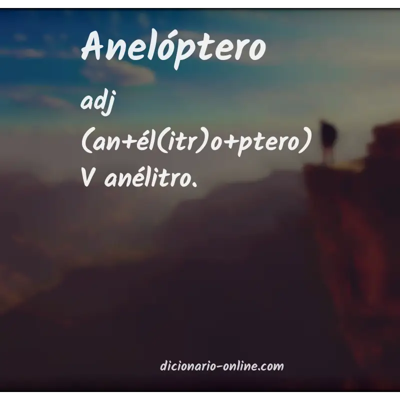 Significado de anelóptero