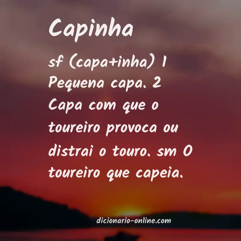 Significado de capinha