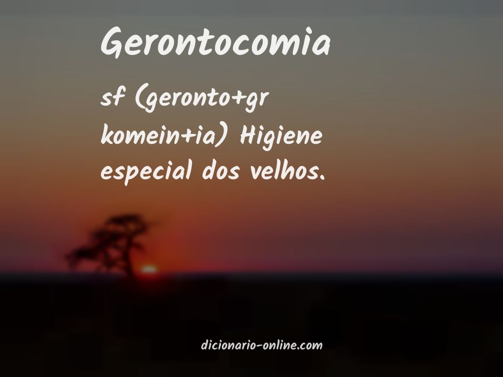Significado de gerontocomia
