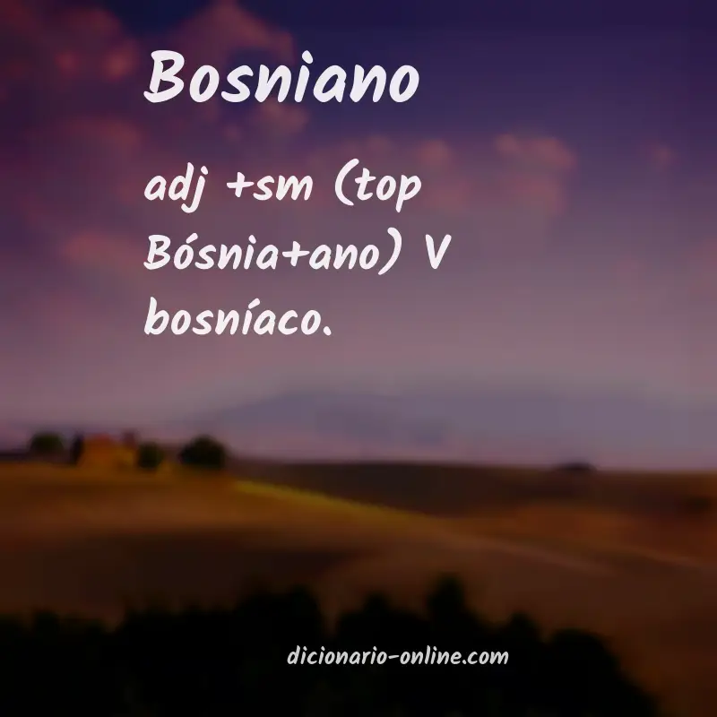 Significado de bosniano