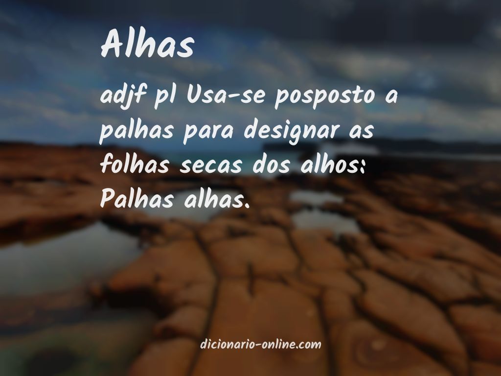 Significado de alhas