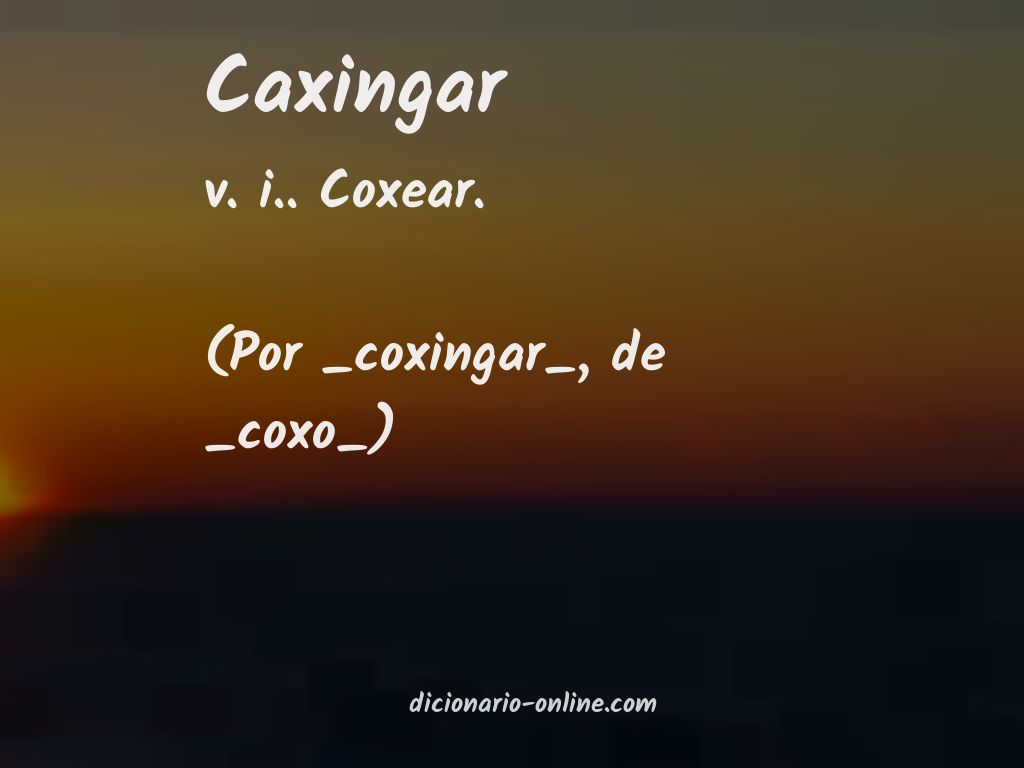 Significado de caxingar