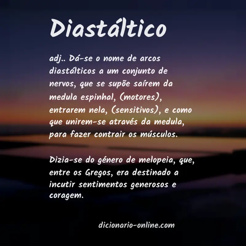 Significado de diastáltico
