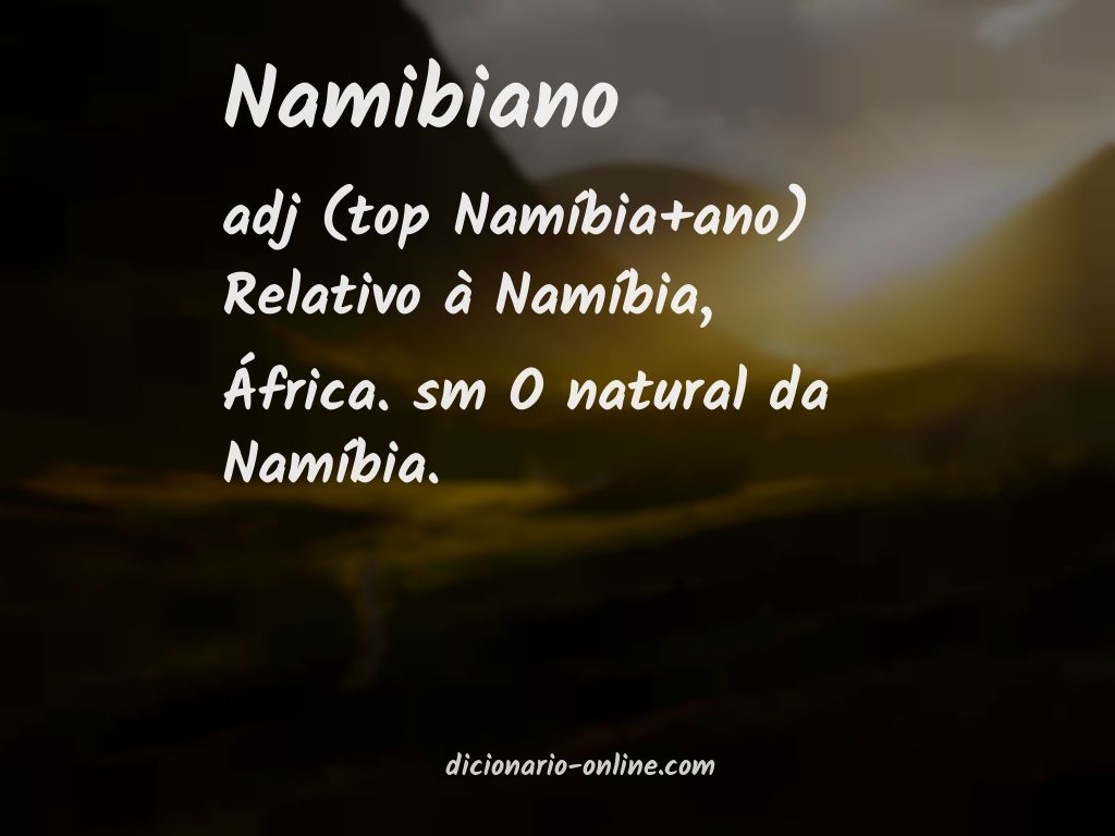 Significado de namibiano