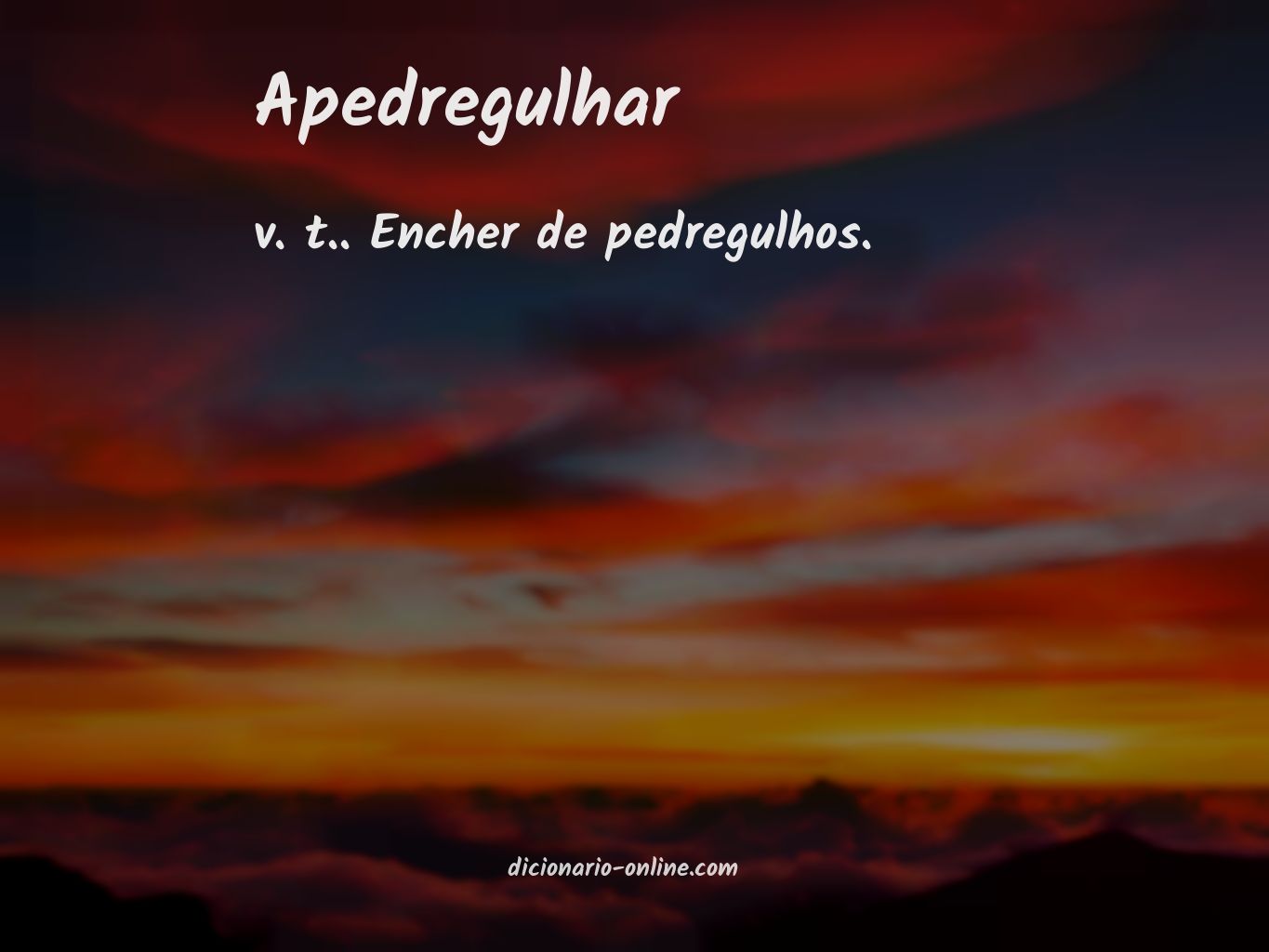 Significado de apedregulhar