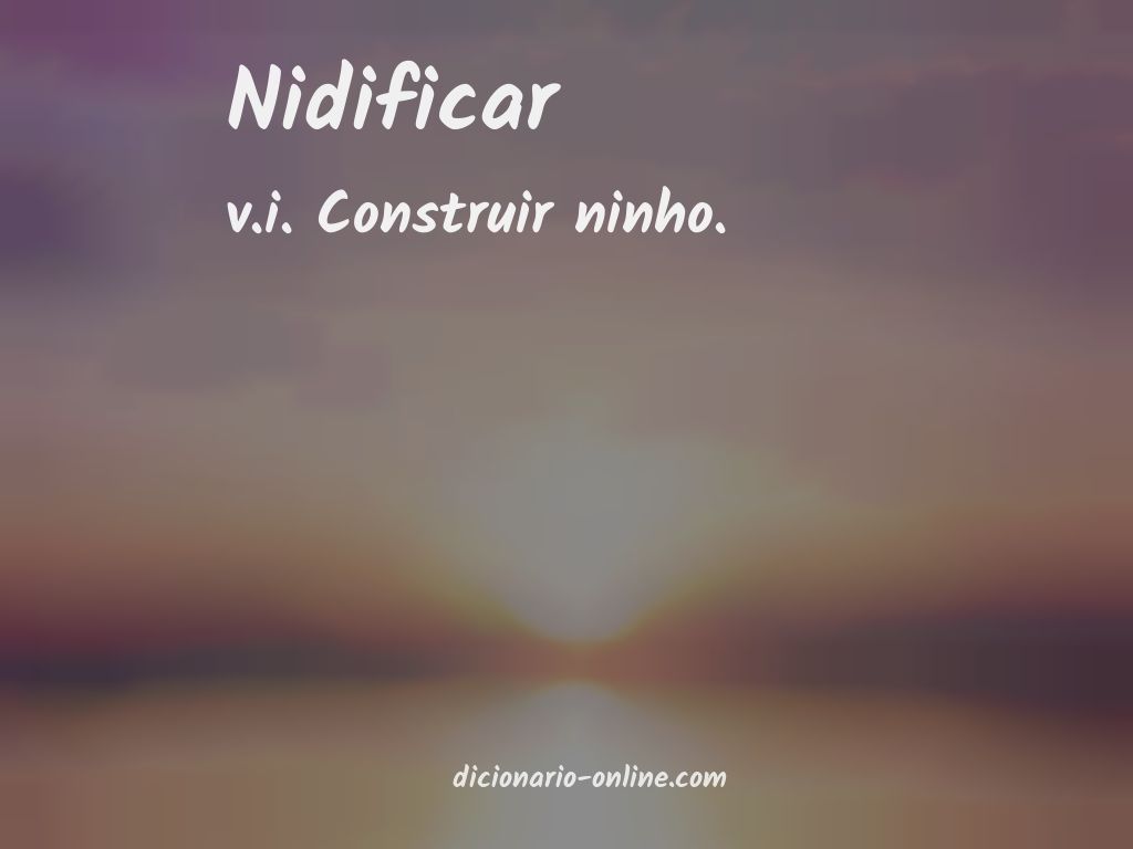 Significado de nidificar