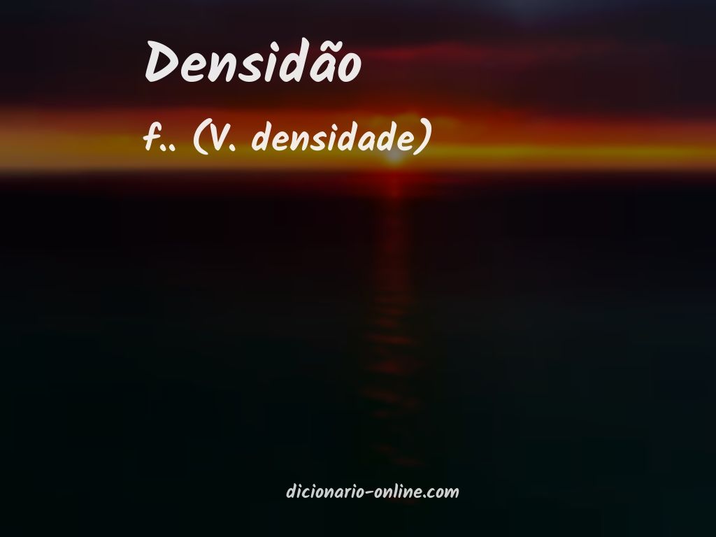 Significado de densidão