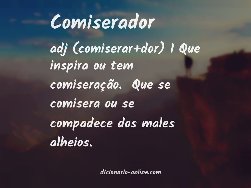 Significado de comiserador