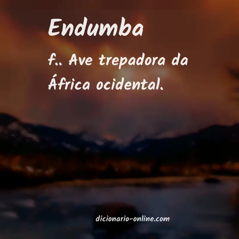 Significado de endumba