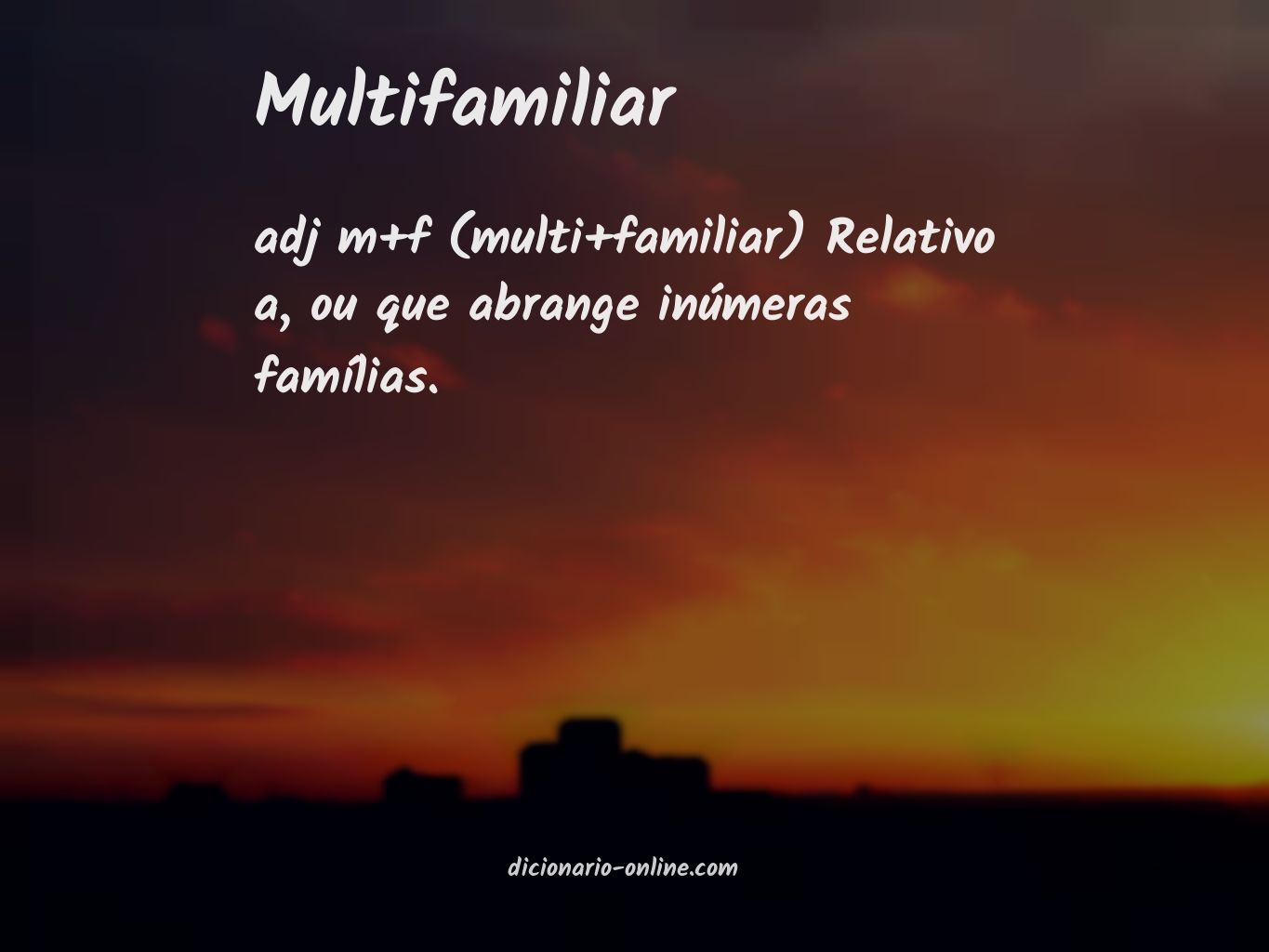 Significado de multifamiliar