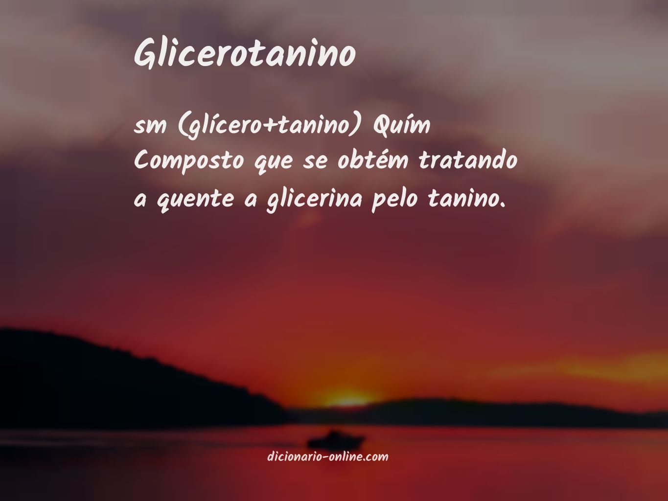 Significado de glicerotanino