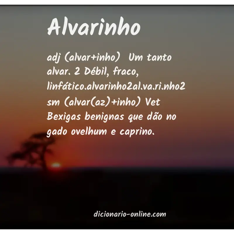 Significado de alvarinho