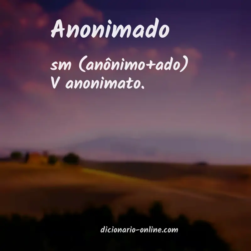 Significado de anonimado