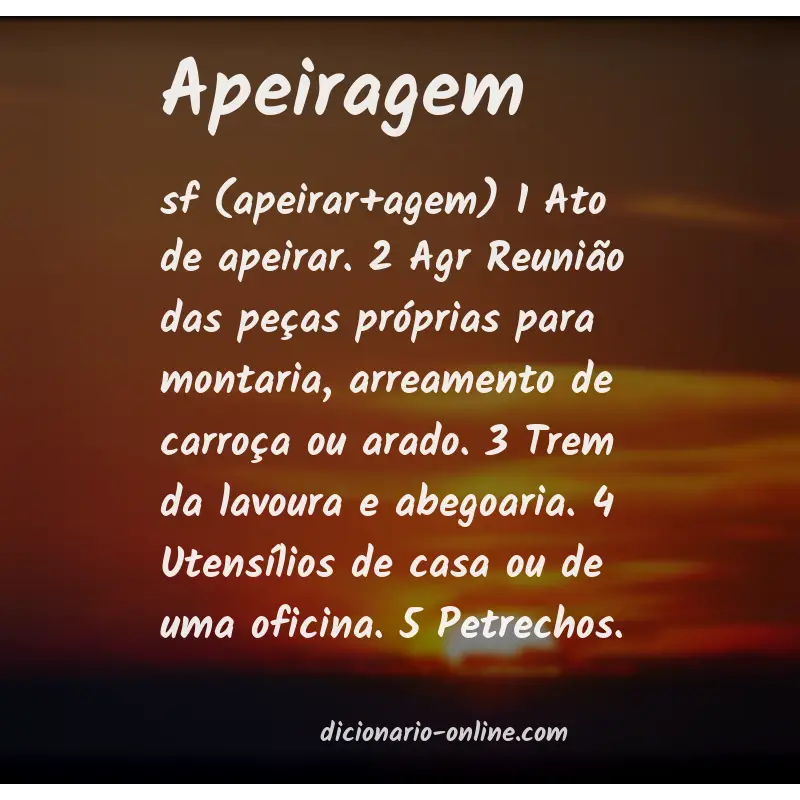 Significado de apeiragem