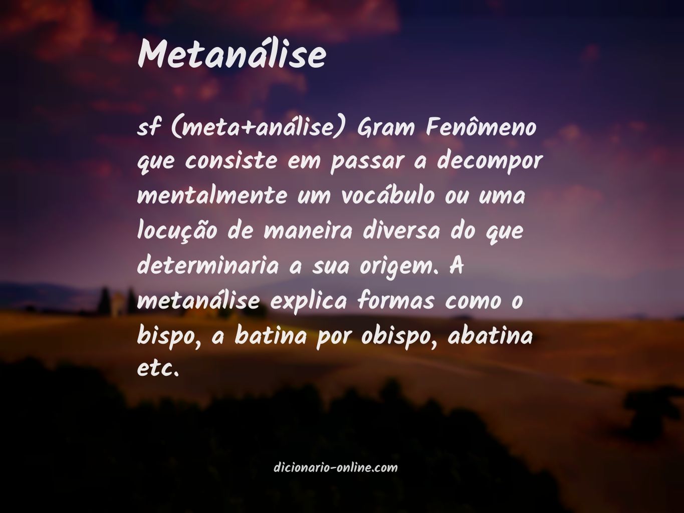 Significado de metanálise