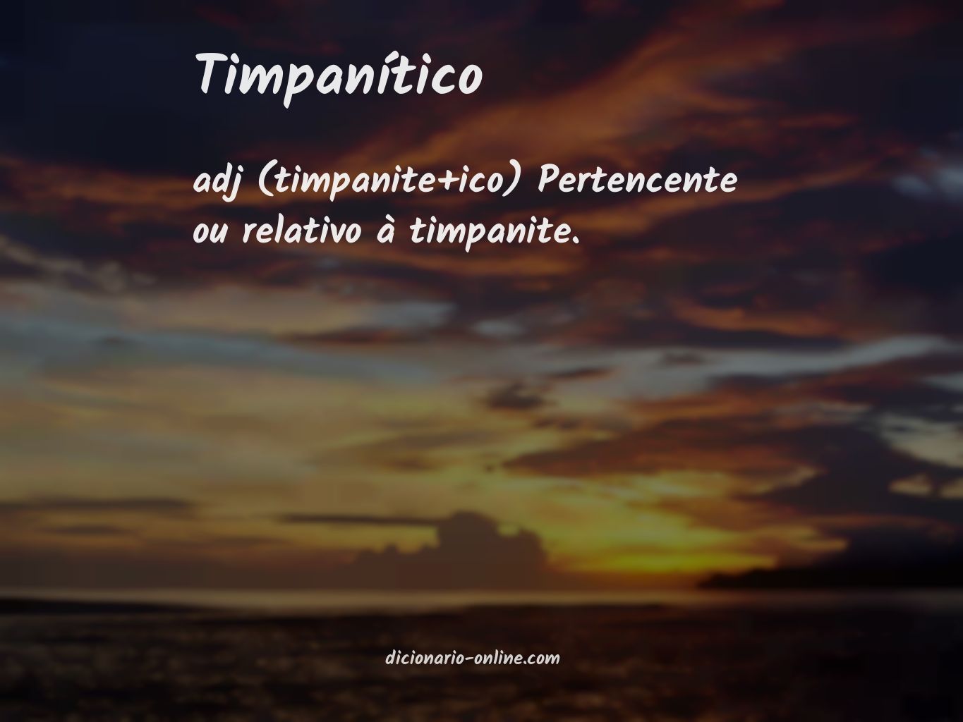 Significado de timpanítico