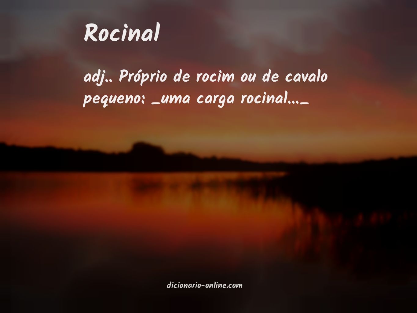 Significado de rocinal