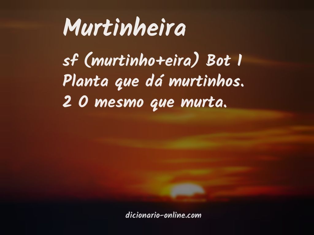 Significado de murtinheira