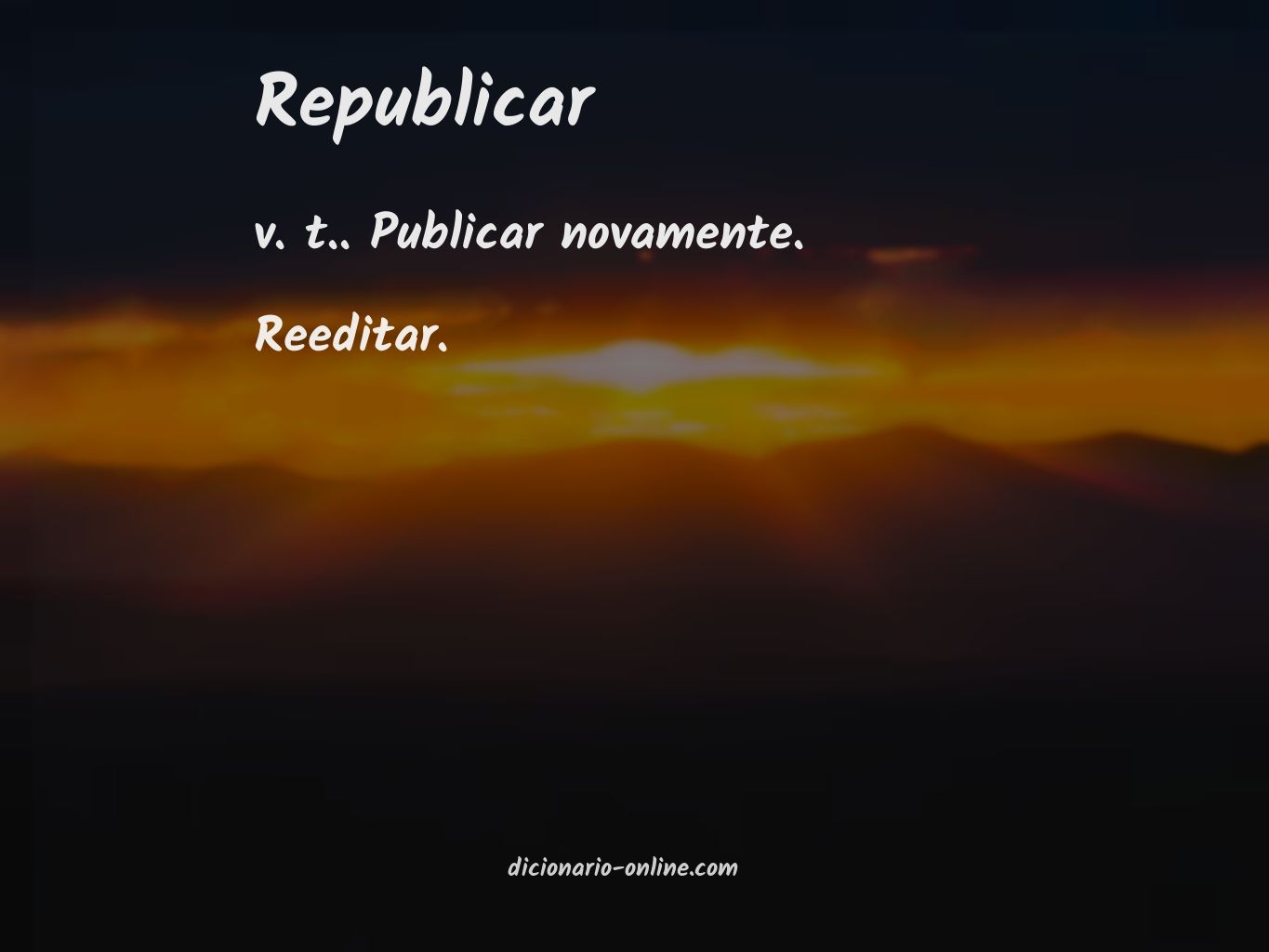 Significado de republicar