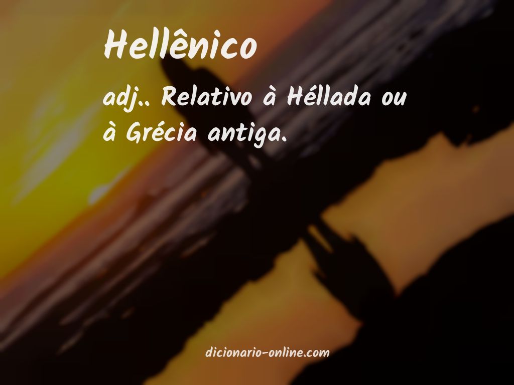 Significado de hellênico