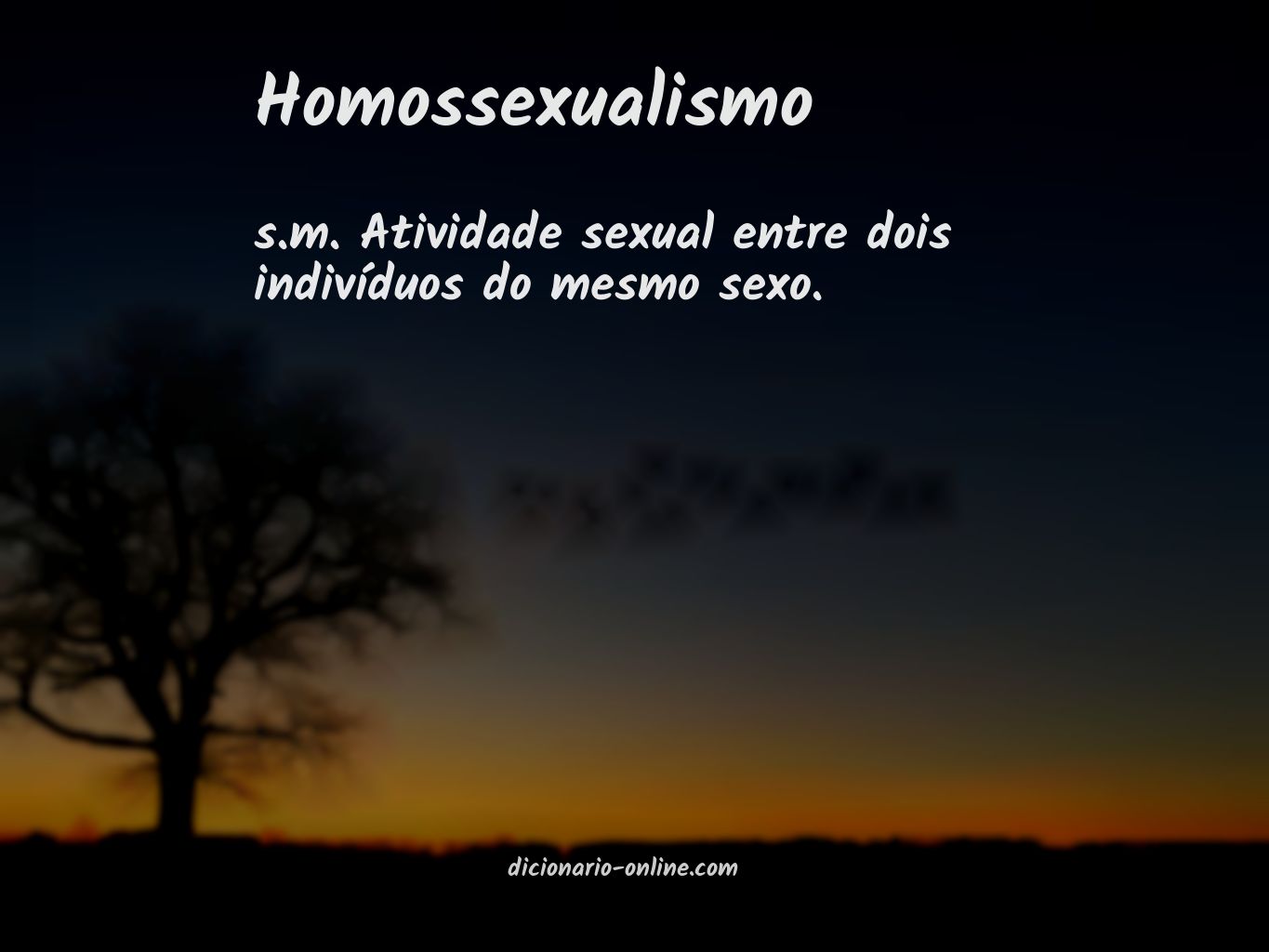 Significado de homossexualismo
