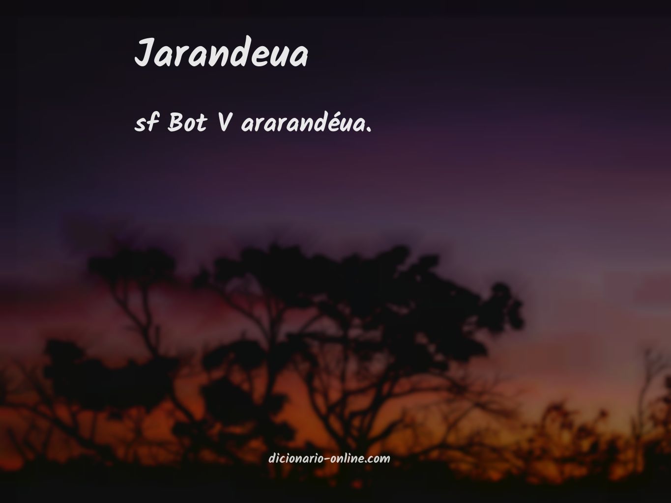 Significado de jarandeua