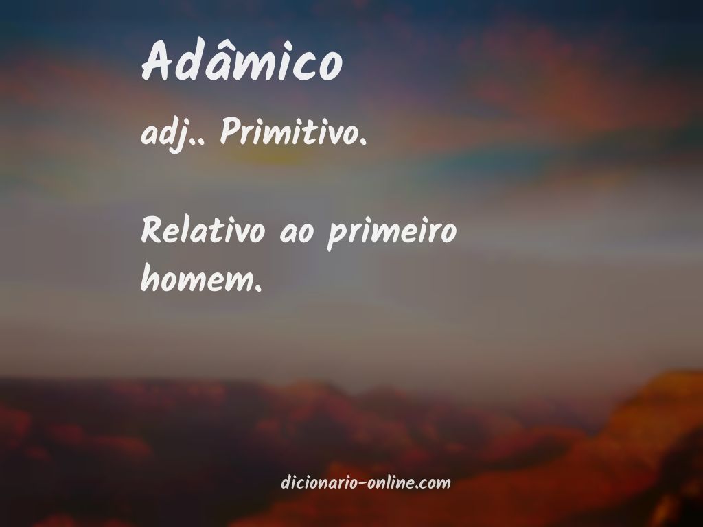 Significado de adâmico