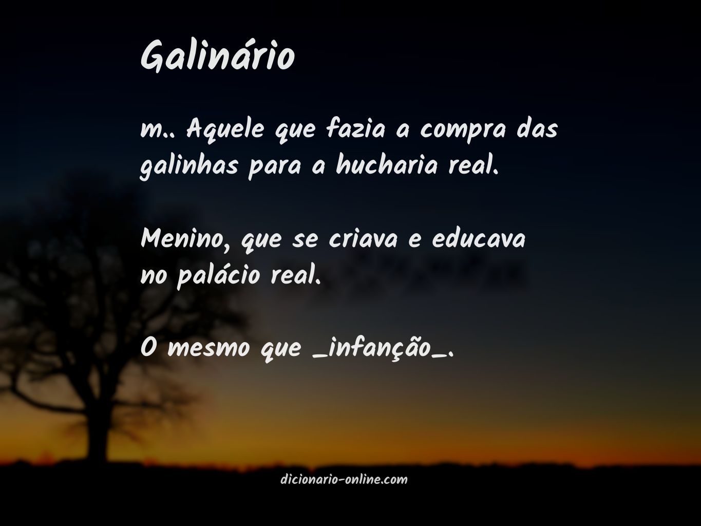 Significado de galinário