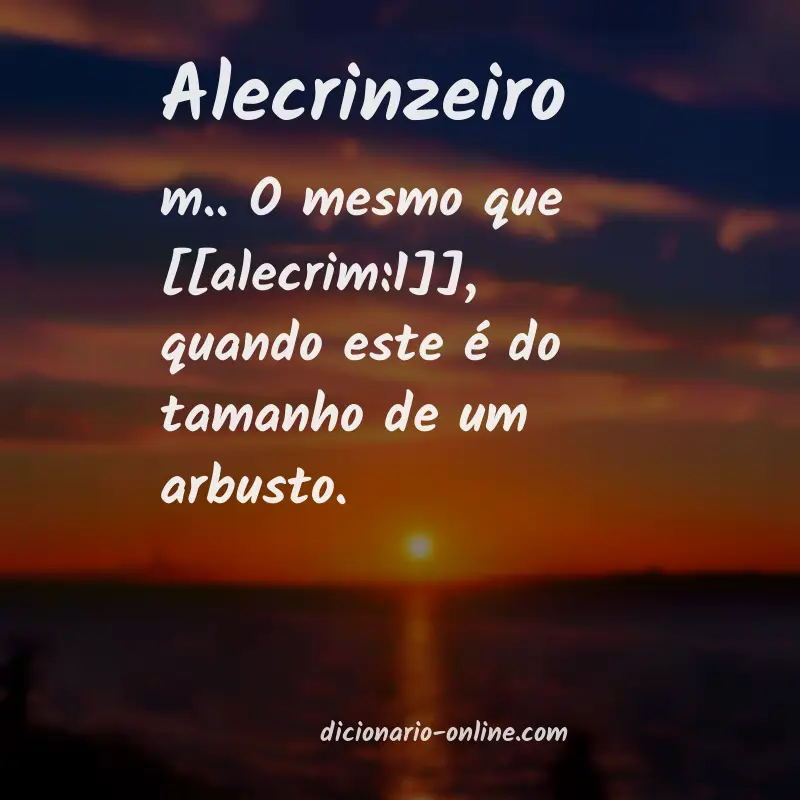 Significado de alecrinzeiro
